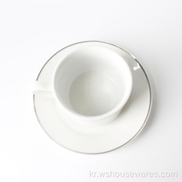 유럽 ​​목가적 인 소형 고급 뼈 커피 컵